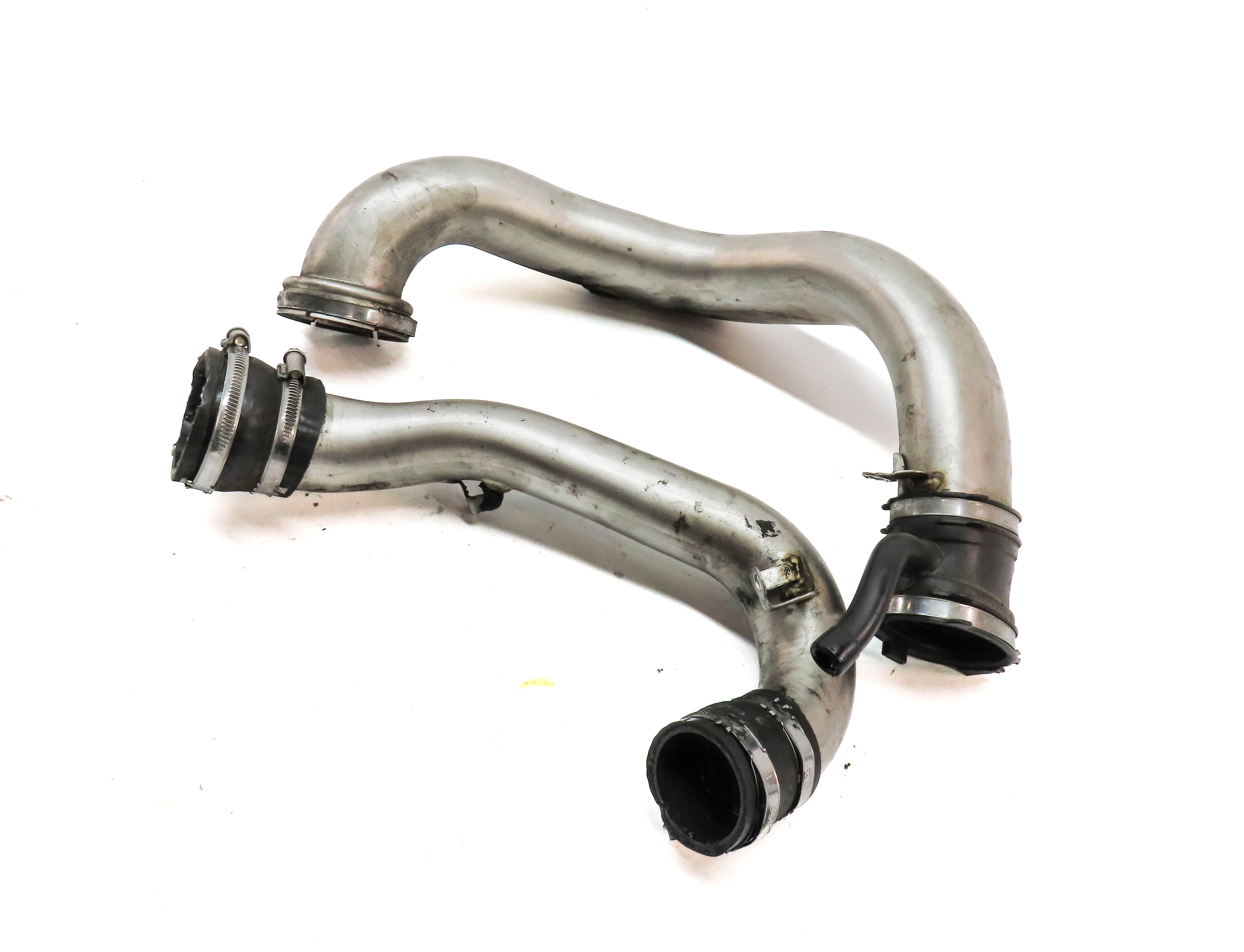 2014 MERCEDES GL450 (X166) 4.6L LEFT DRIVER ENGINE AIR INTAKE PIPE HOSE SET/2 — exact item pictured